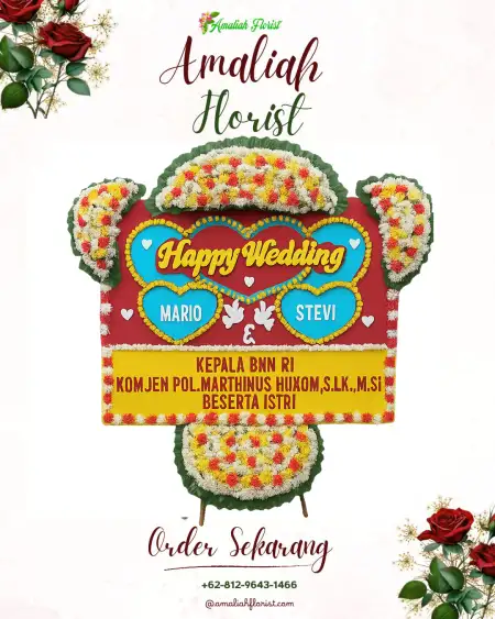 Papan Bunga Pernikahan Lawen